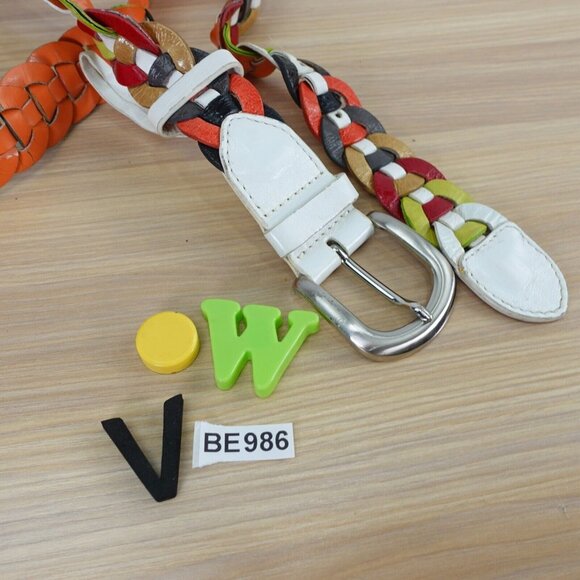 VINTAGE DOLCE DONNA Belt Womens Medium Braided Leather Italian Boho Y2K ITALY - Picture 14 of 14